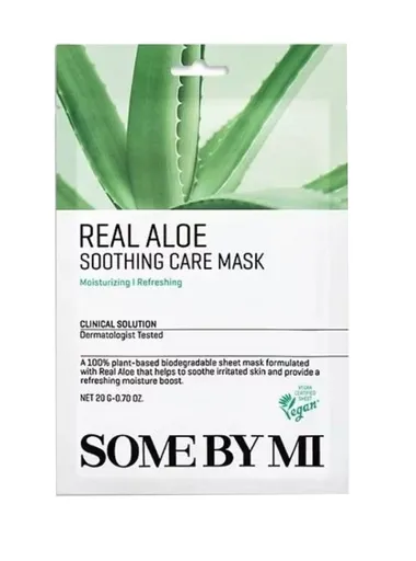 Some By Mi Sada zklidňujících masek s aloe vera Real Aloe (Soothing Care Mask) 20 x 20 g