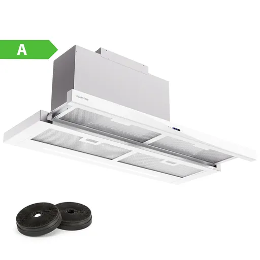 Klarstein Mariana Neo 90, plochá digestoř, 90 cm, 640 m³/h, odsávání vzduchu, LED