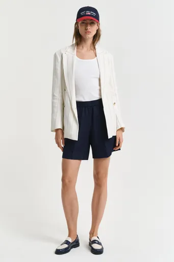 ŠORTKY GANT REL LINEN BLEND PULL ON SHORTS EVENING BLUE