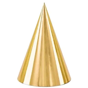 Party kloboučky zlaté - 16 cm - 6 ks (5900779115613)
