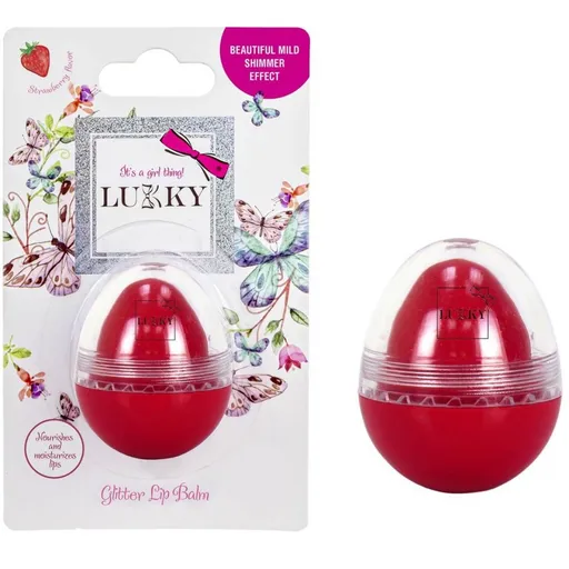 LUKKY balzám na rty se třpytkami červená růže