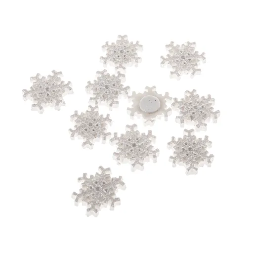 Sada vánočních ozdob Vločka, 8 ks, polyresin