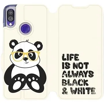Flipové pouzdro na mobil Xiaomi Redmi Note 7 - M041S Panda - life is not always black and white (5903226829125)