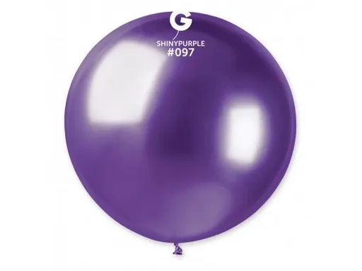 Svet balonku Kulatý chromový balónek SHINY fialový 80 cm