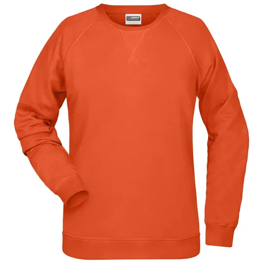 James & Nicholson (Daiber) Dámská mikina bez kapuce z biobavlny 8021 - Oranžová | L