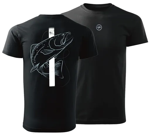 Giants fishing tričko pánské pstruh černé - l