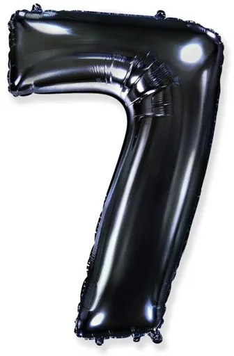 Balón foliový číslice ČERNÁ - BLACK 102 cm - 7 - Flexmetal
