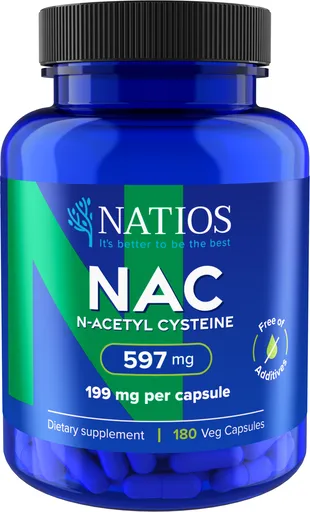 Natios N-Acetyl Cysteine, NAC 199 mg 180 veganských kapslí