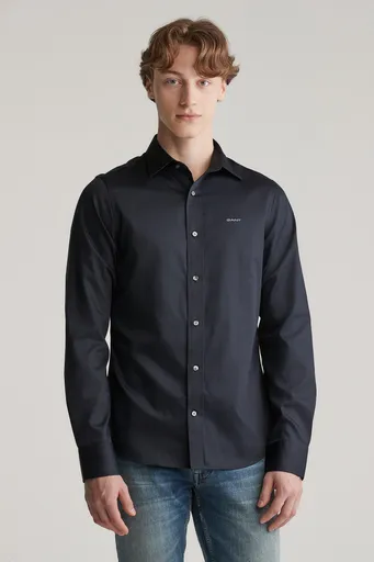 KOŠILE GANT SLIM SATEEN SHIRT BLACK