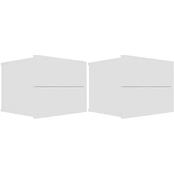 Noční stolky 2 ks bílé 40 x 30 x 30 cm dřevotříska (801054)