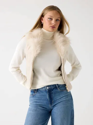 Guess dámská krémová vesta W5BL0IKCP70-F14G S