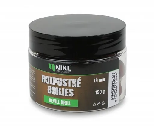 Nikl Rozpustné boilies Devill Krill 150g,Nikl Rozpustné boilies Devill Krill 150g