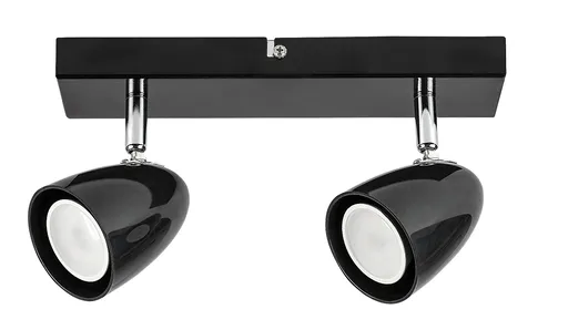 Rabalux Černé stropní svítidlo Perico pro žárovku 2x GU10 73017