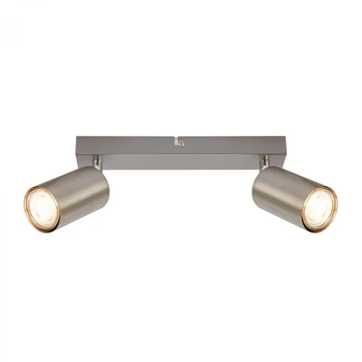 BRILONER Tib stropní bodové svítidlo, nastavitelné, On/Off nástěnným vypínačem, 2-ramenné, matný nikl 2172022