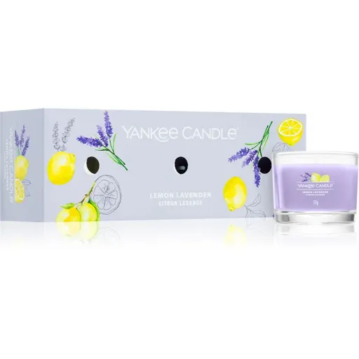 Yankee Candle Lemon Lavender dárková sada 3x37 g
