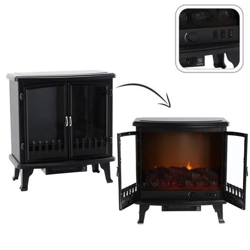 Elektrický krb - imitace plamene 63,5 x 35 x 70 CM, 900/1800W