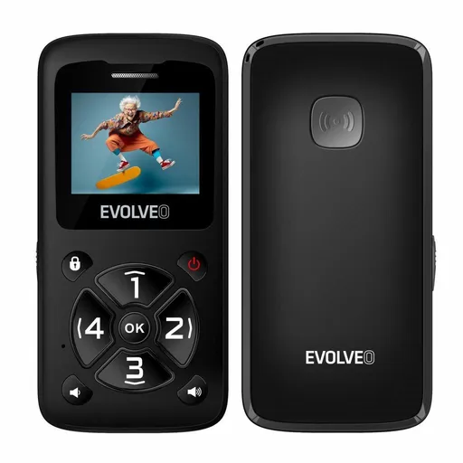 EVOLVEO EasyPhone ID, mobilní telefon pro seniory, nejjednodušší telefon na trhu, 1,77