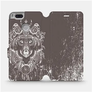 Flipové pouzdro na mobil Xiaomi Mi A1 - V064P Vlk a lapač snů (5903226123414)