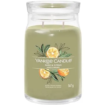 YANKEE CANDLE Signature sklo 2 knoty Sage & Citrus 567 g (5038581129365)