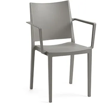 ROJAPLAST Židle zahradní MOSK ARMCHAIR, šedá (5604916050415)