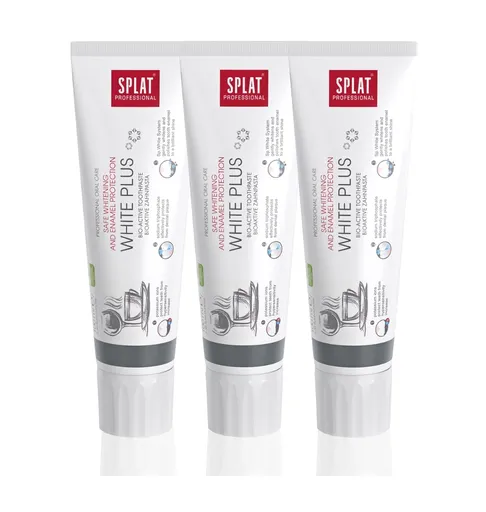 SPLAT Professional WHITE PLUS zubní pasta 3x100 g