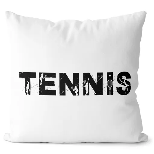 Polštář Tenis – silueta (Velikost: 40 x 40 cm)