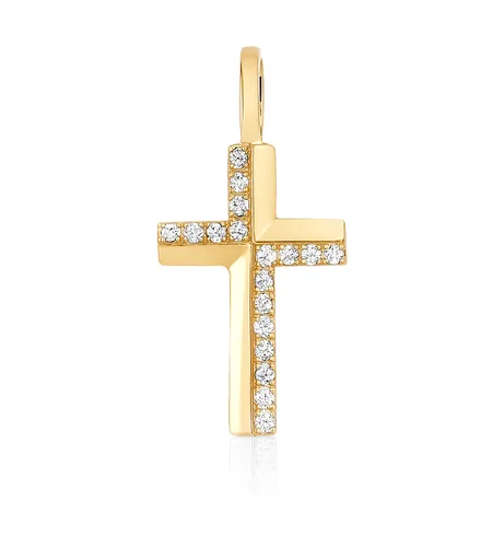Brilio Něžný přívěsek křížek ze zlata 14/660.961ZIR