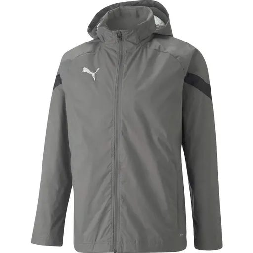Puma TEAMFINAL ALL WEATHER JACKET Pánská fotbalová mikina, tmavě šedá, velikost XXXL