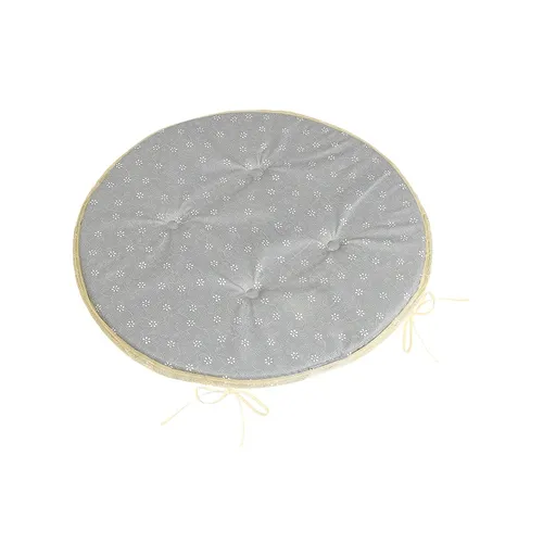 Bellatex Sedák Adéla kulatý hladký Pnoucí kvítek šedá 40 x 40 cm