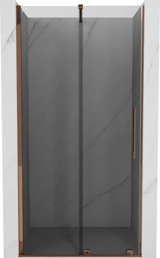 MEXEN/S Velar posuvné sprchové dveře 120, grafit, růžové zlato 871-120-000-41-60