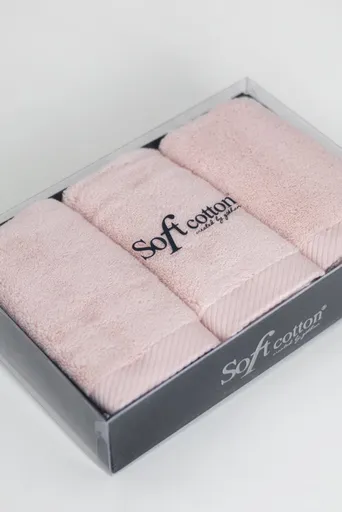 Dárková sada malých ručníků MICRO COTTON, 3 ks Pudrová