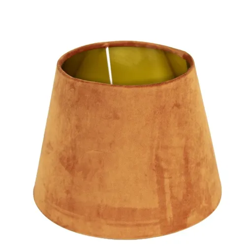 Sametové oranžové stínidlo se zlatým vnitřkem Orangee - Ø 30*21cm/ E27 Mars & More