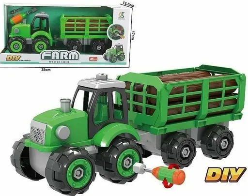 Traktor se šroubováním a přívěsem