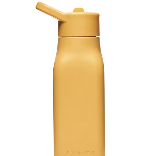 Dětská silikonová láhev 340 ml, Neon Kactus, Žlutá