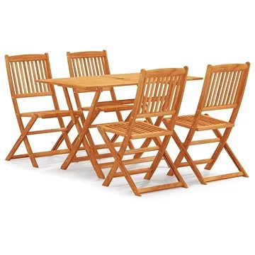 5dílný skládací zahradní jídelní set masivní eukalyptové dřevo, 3087153 (3087153)
