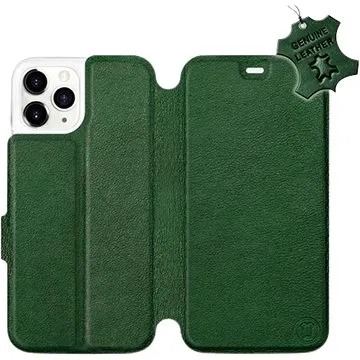 Flip pouzdro na mobil Apple iPhone 11 Pro - Zelené - kožené -   Green Leather (5903226977826)
