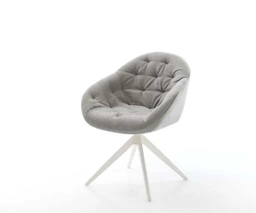 Jídelní židle Gaio-Flex strukturovaná látka Měkký šedá křížová