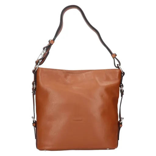 Elegantní dámská kožená kabelka Katana Nantes - světle hnědá