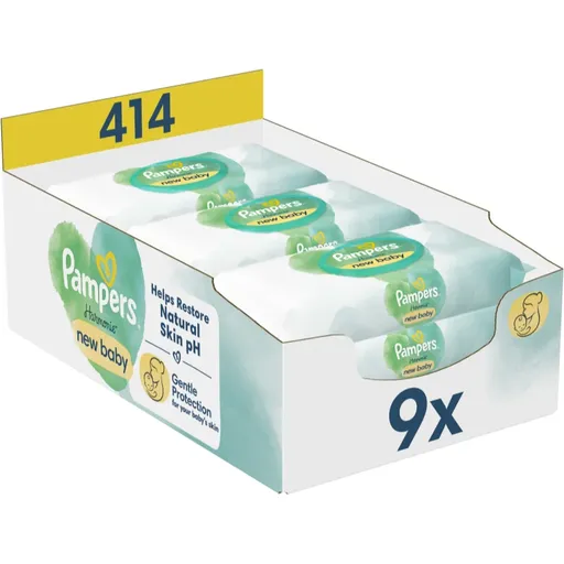 Pampers Harmonie New Baby vlhčené čisticí ubrousky pro děti 414 ks
