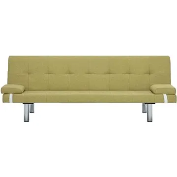 Pohovka Rozkládací pohovka se 2 polštáři zelená polyester (282188)