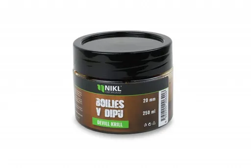 Nikl Boilies v dipu Devill Krill 250g,Nikl Boilies v dipu Devill Krill 250g