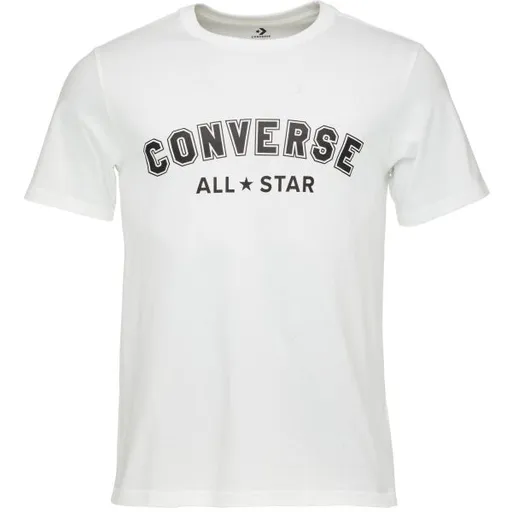 Converse CLASSIC FIT ALL STAR SINGLE SCREEN PRINT Unisexové tričko, bílá, velikost
