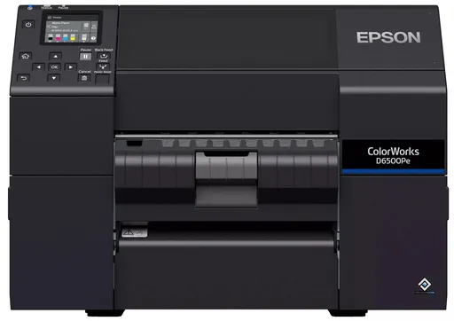 Epson ColorWorks D6500 (Pe) C31CL91202, barevná tiskárna štítků, peeler, disp., USB, Ethernet, black