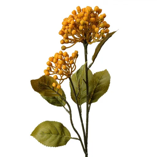 Dekorace oranžová umělá květina poupata hortenzie - 8*7*53 cm 6PL0386Y