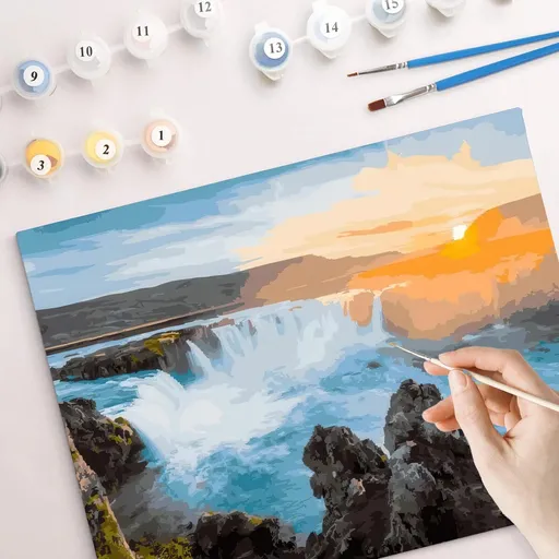 Malování podle čísel Vodopád