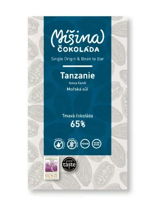 Čokoláda Míšina čokoláda, Tanzánie s mořskou solí, 65%