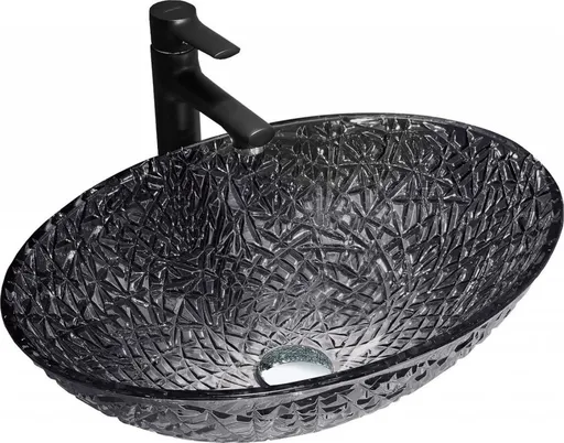 MEXEN Goa skleněné umyvadlo 50x36, černá 24085070