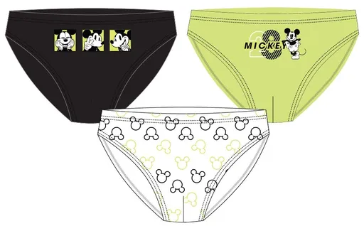 Eplus Spodní prádlo - Mickey Mouse zelené 3 ks Velikost - děti: 110/116
