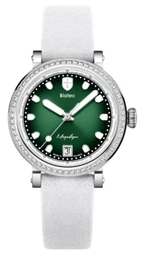 Biatec Magnifique 04 - Bílošedý řemínek z broušené kůže