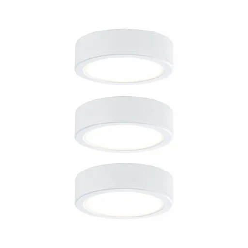 PAULMANN LED přisazená nábytková svítidla sada Pukk bílá 3x3,5W teplá bílá 3ks sada vč. trafa 999.89